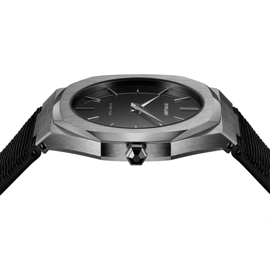 Orologio D1 Milano Modello Ultra Thin 2019 Continuous Ip Gun Case - Black Nylon Strap - Idea Brillante Napoli