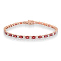 Bracciate Tennis Taglio Smeraldo Zaffiri Orange e White