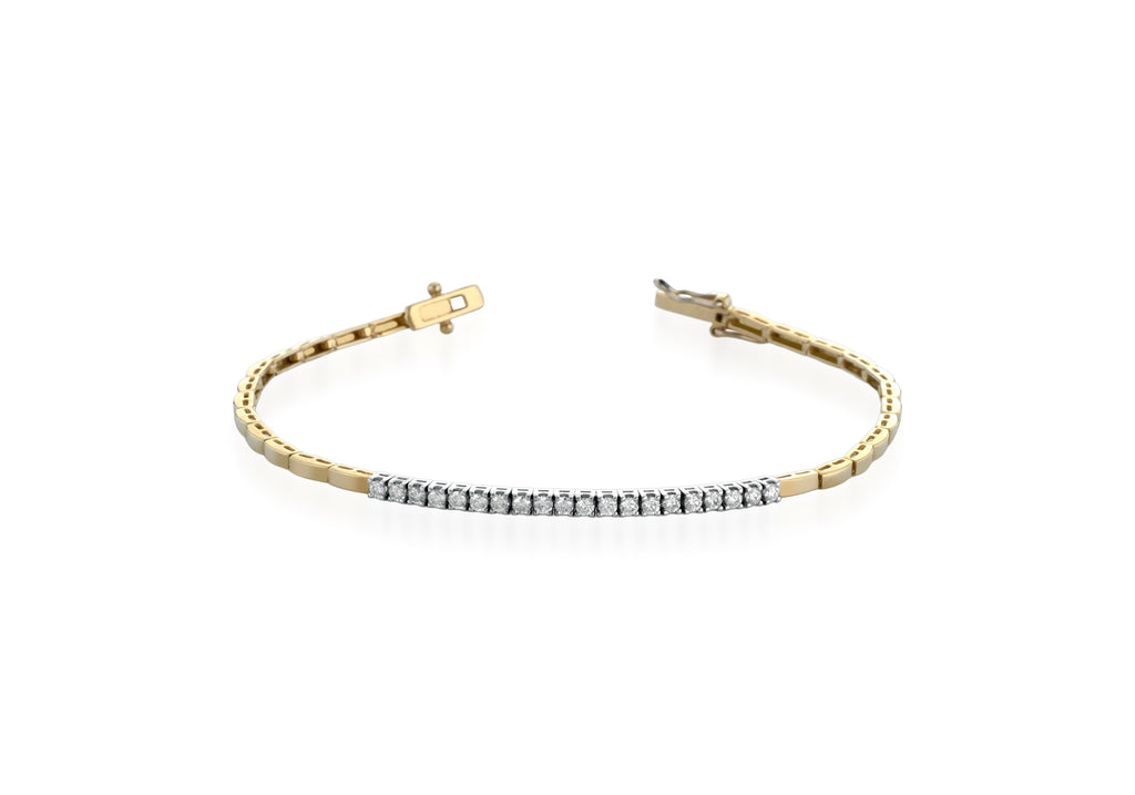 Bracciale Half Tennis White