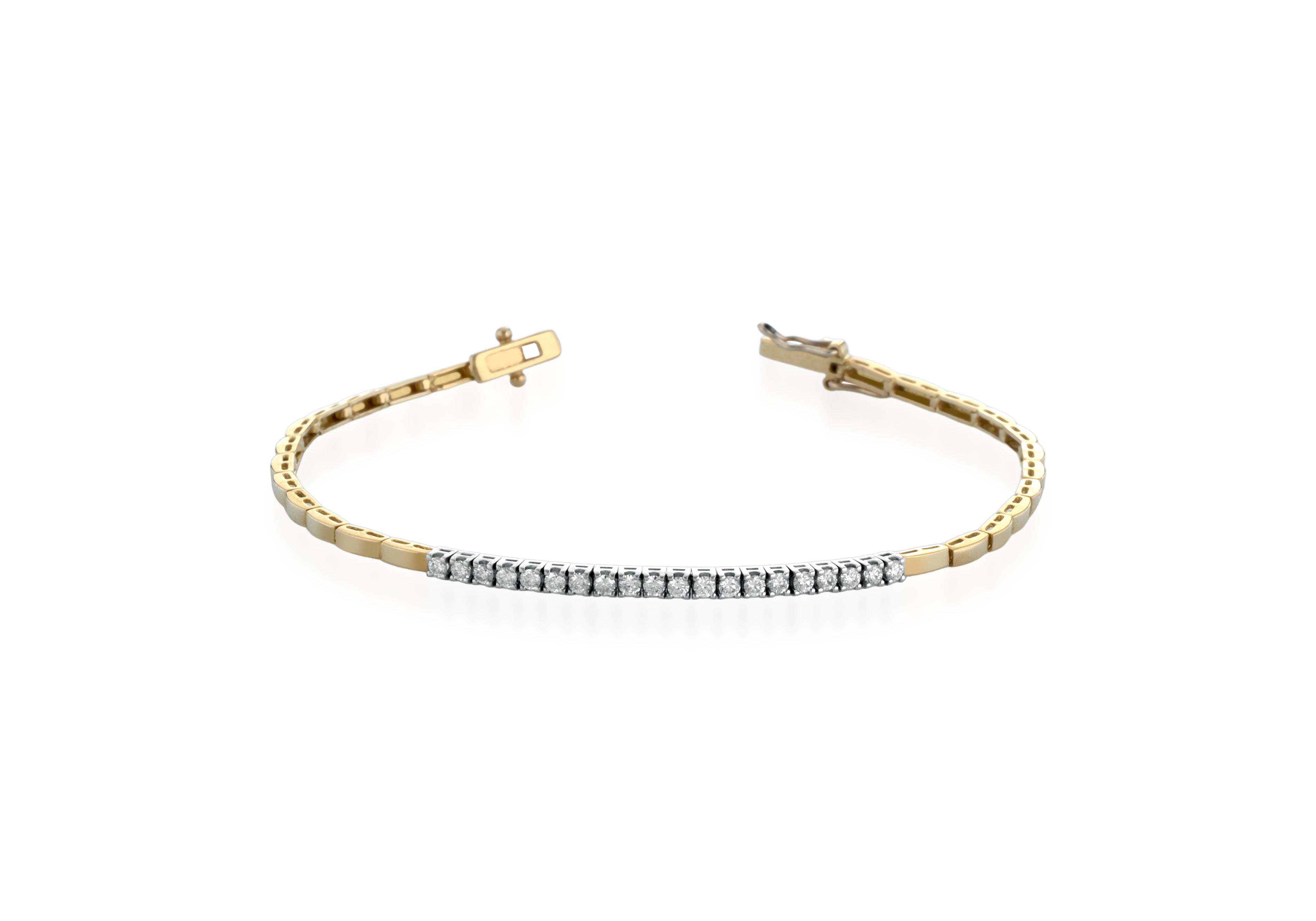 Bracciale Half Tennis White