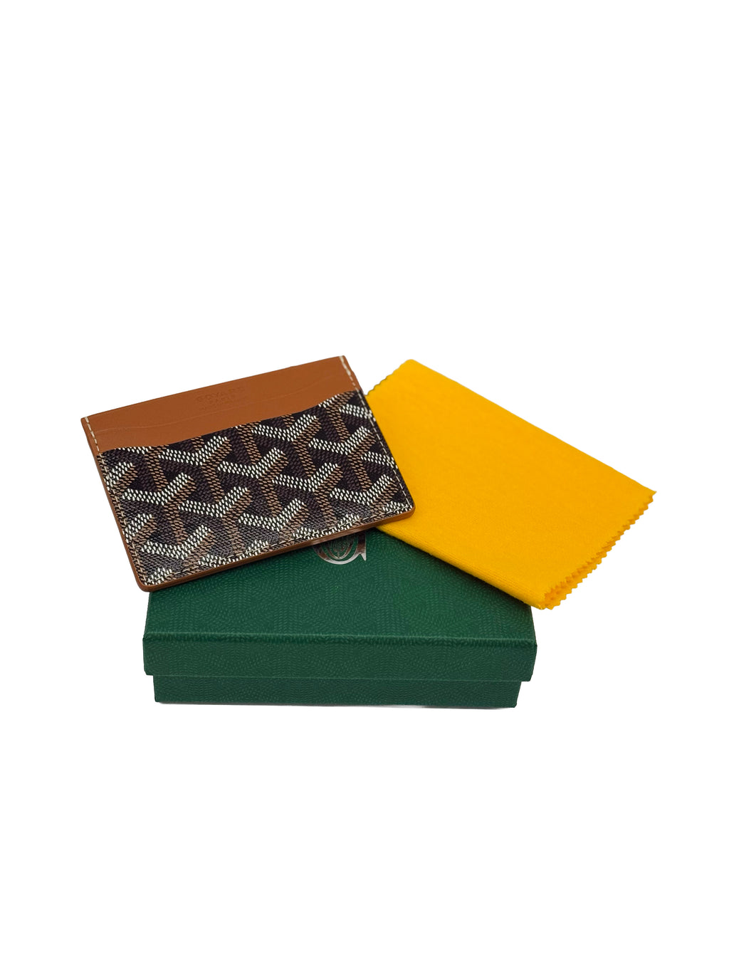 Goyard Card Holder in Black &Tan