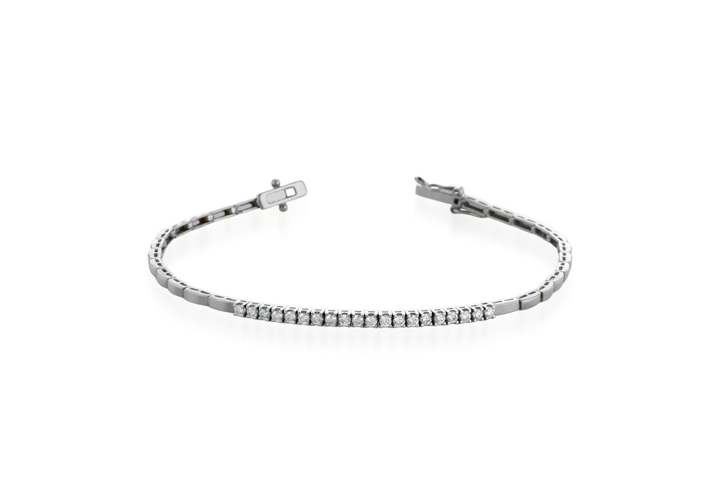 Bracciale Half Tennis White
