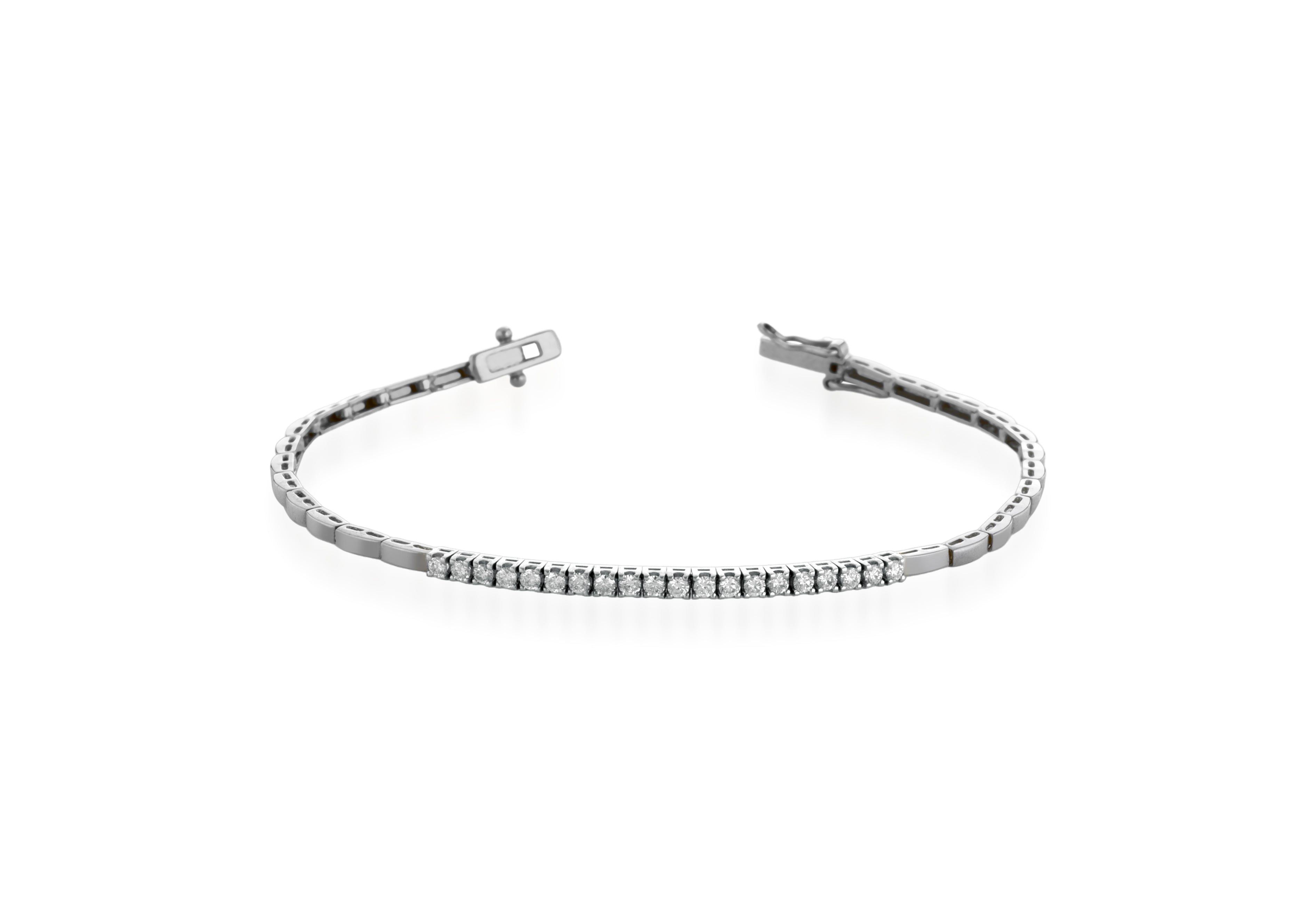 Bracciale Half Tennis White
