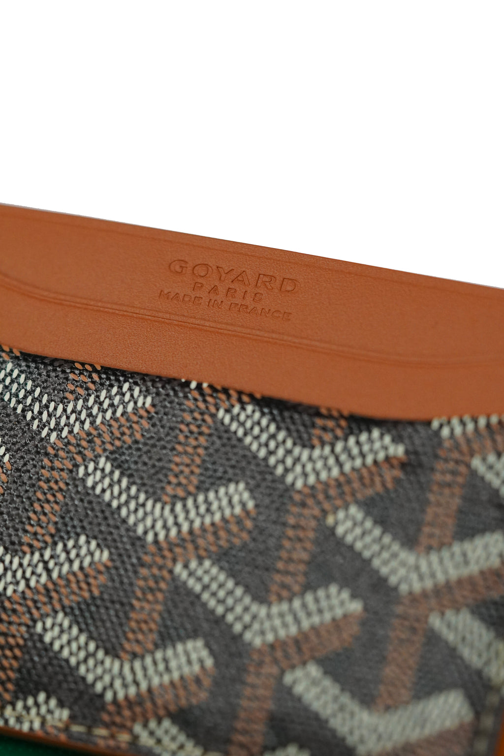 Goyard Card Holder in Black &Tan