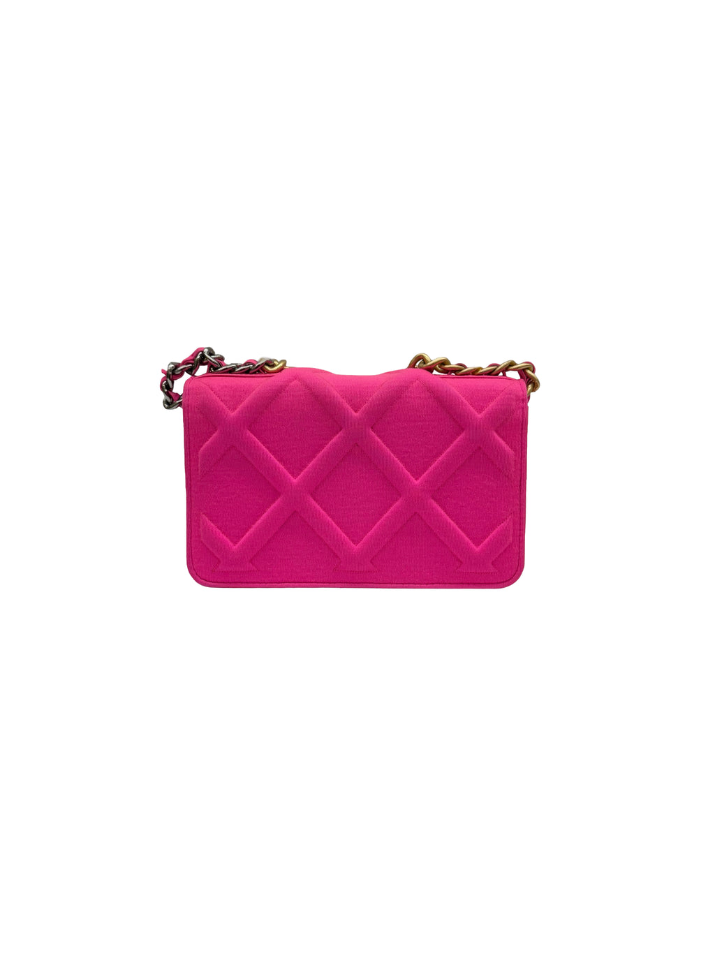 Chanel Wallet on Chain Jersey Pink