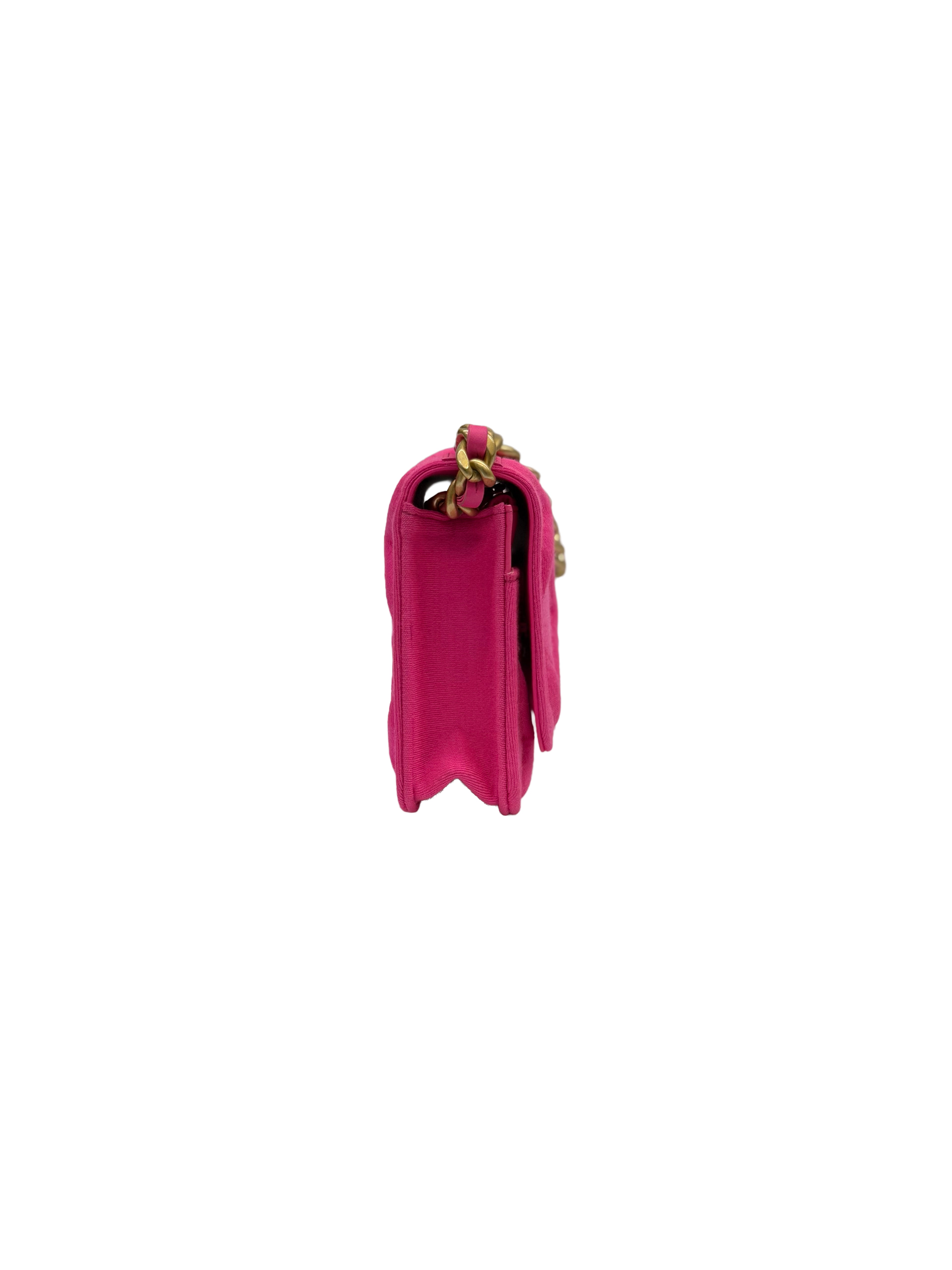 Chanel Wallet on Chain Jersey Pink