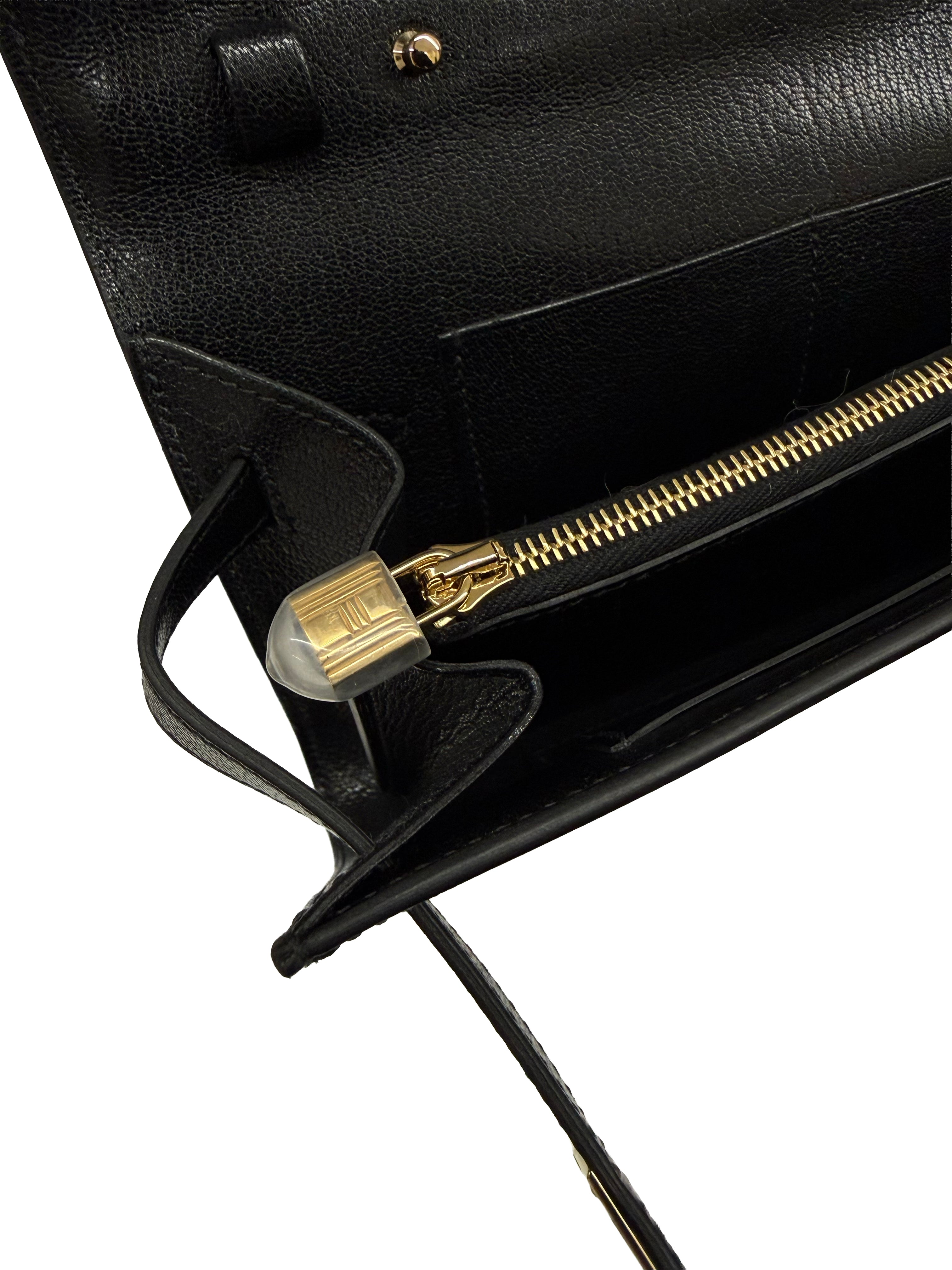 Hermés Kelly To Go Chevre Black