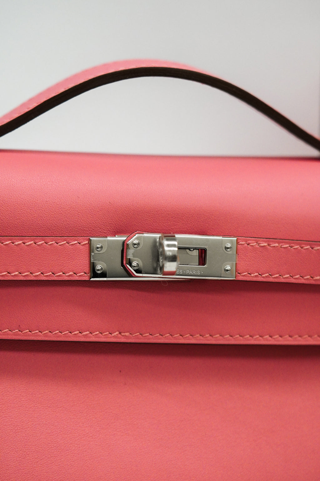Hermés Kelly Pochette Pink Swift