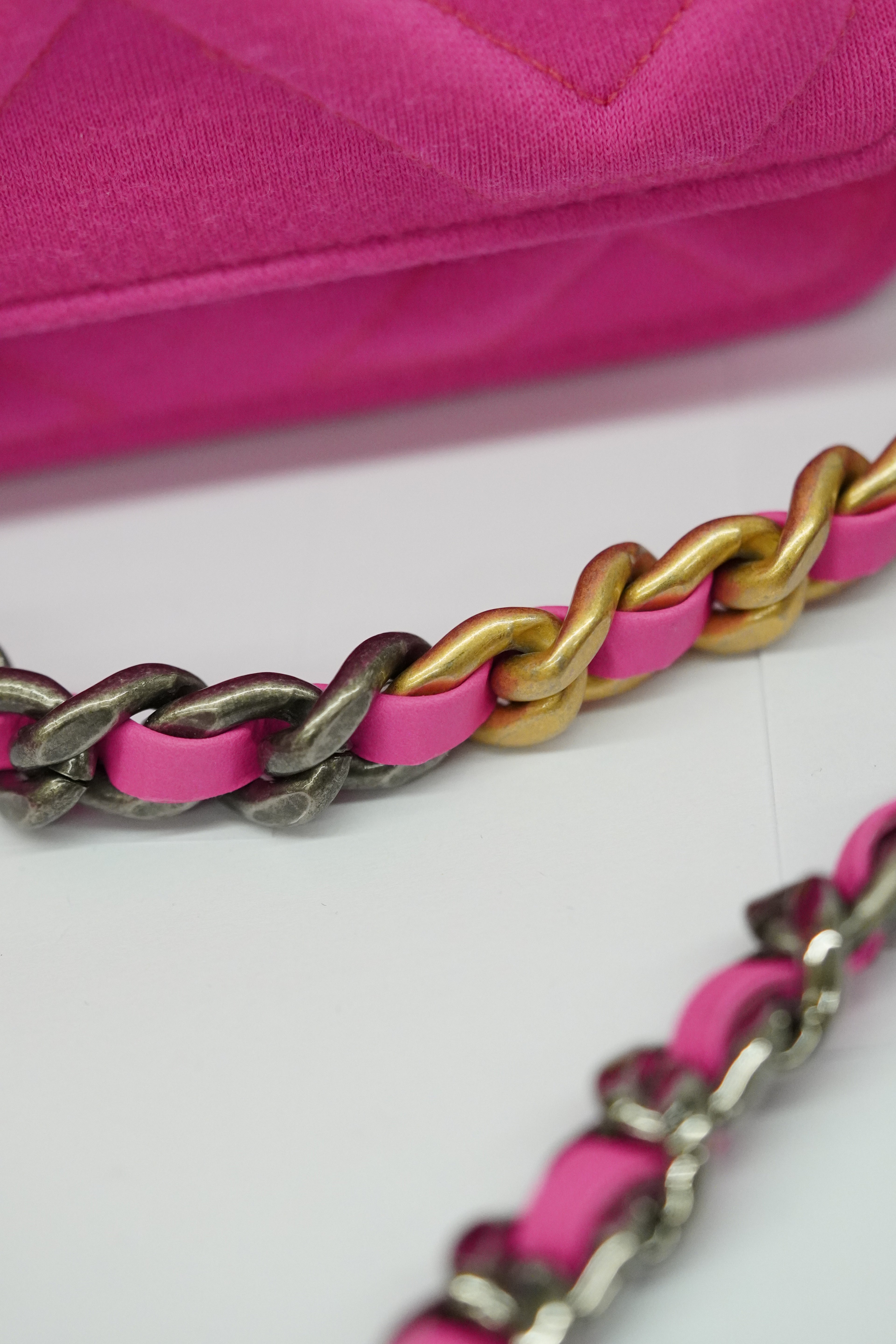 Chanel Wallet on Chain Jersey Pink