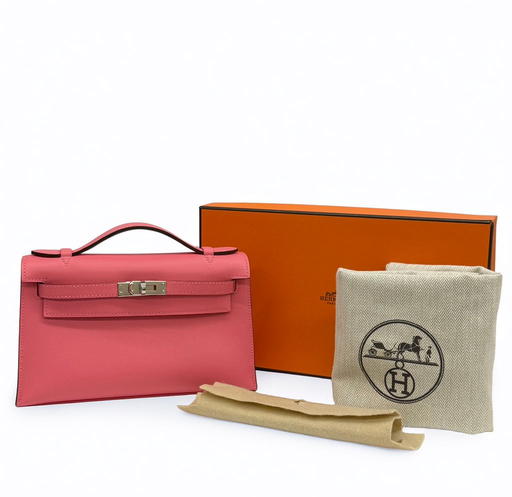 Hermés Kelly Pochette Pink Swift