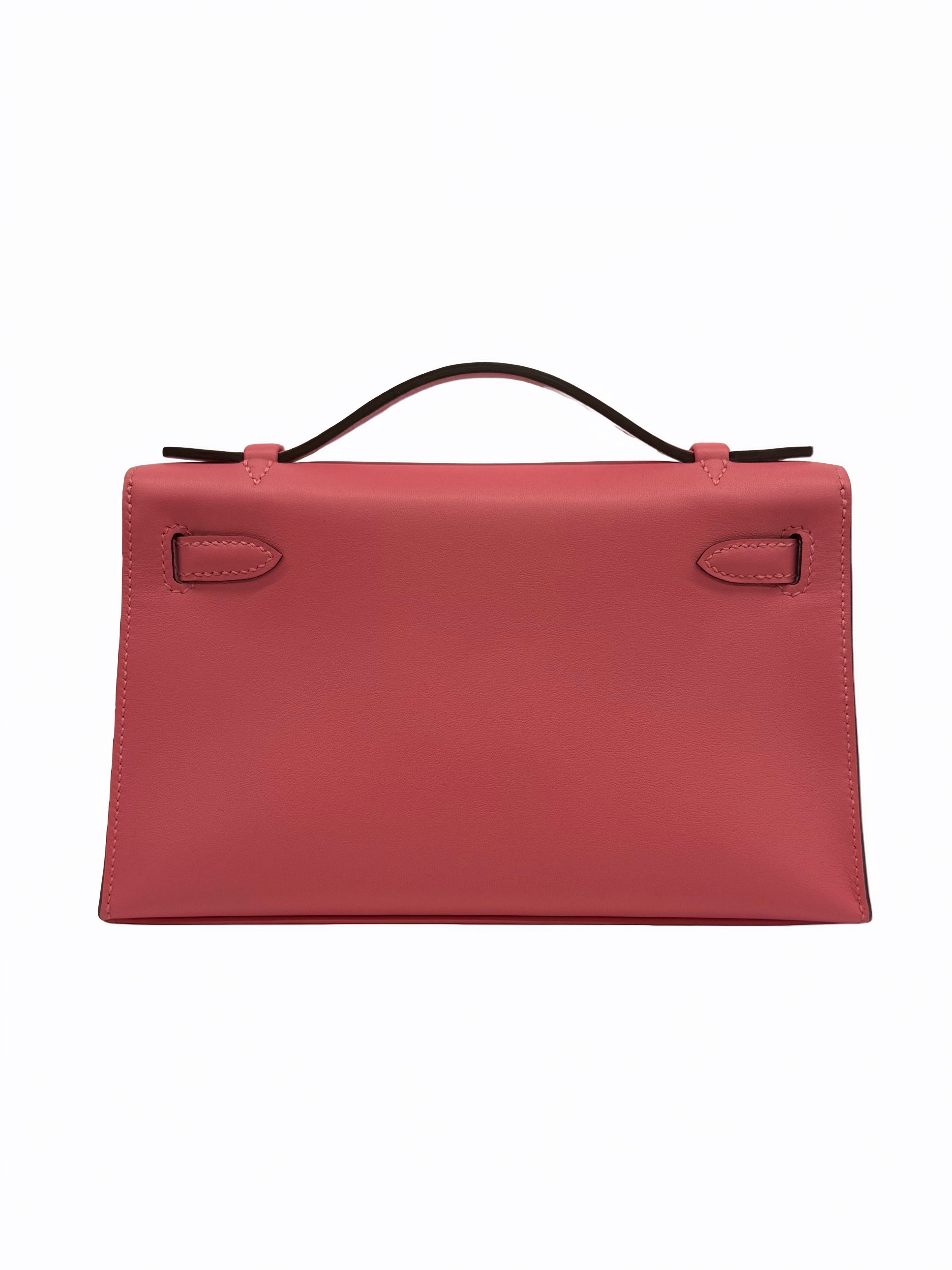 Hermés Kelly Pochette Pink Swift